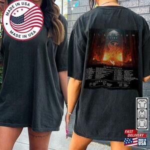 Illenium Music Shirt Double Sided Live World Tour 90S Y2K 2 Sided Tshirt